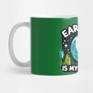Earth Day is My Birthday [Blue Globe] Mug